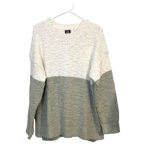 Bobeau women’s sage and ivory cozy sweater size XL NWOT